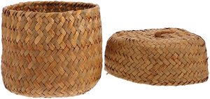 Whism — panier en jonc naturel tissé à la main, avec couvercle, pour le rangement et l'espace, fabriqué au Vietnam - Product Image 2