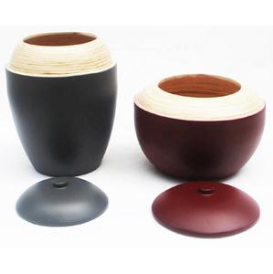 ชามไม้ไผ่ขนาดใหญ่พร้อมฝาปิดสูงงานฝีมือไม้ไผ่เคลือบธรรมชาติเป็นมิตรกับสิ่งแวดล้อม - Product Image 2