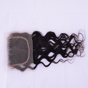 Usine non transformé brut vierge indien soyeux naturel vague Remy cheveux fermetures cuticule aligné Double dessiné paquet pour les femmes noires - Product Image 5