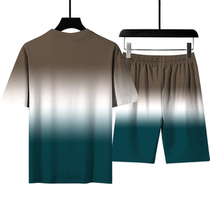 Diseño personalizado Impresión digital Camisetas con pantalones cortos Hombres y mujeres Ropa deportiva Chándal Camiseta de dos piezas Conjunto corto - Product Image 4