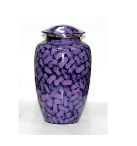 โกศบรรจุอัฐิสำหรับผู้ใหญ่ รุ่น 2073 ทำจากอะลูมิเนียม รูปทรงวงรี สีม่วง สำหรับงานศพ จากอินเดีย - Product Image 6