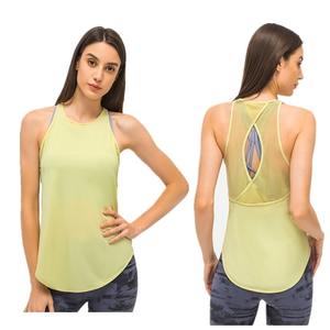 Tops de yoga pour femmes à bas prix, dos nageur, vêtements de sport athlétiques, chemises de sport sans manches, respirantes, débardeur de sport, jersey 100% coton en vrac - Product Image 1
