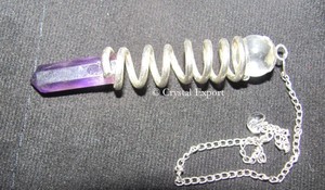 Get Online Amethyst Spiral Pendulums : Amethyst Spiral Pendulums for Sale - Product Image 2