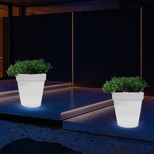 Jardinière lumineuse en résine créative pour hôtel, centre commercial, jardin, grande jardinière éclairée, pots à fleurs LED - Product Image 4