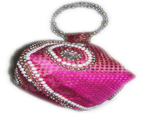 Lowellcraft <b>Wedding</b> Potali India Men's Satin Fold Over Envelope <b>Clutch</b> Bag - Product Image 3