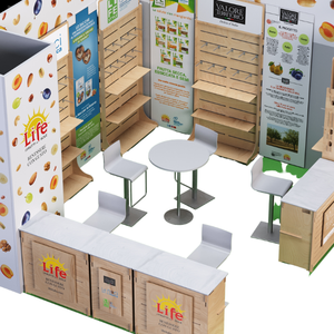 Scrivania personalizzabile per fiera commerciale portatile in legno compensato modulare e scaffali per le forniture del supermercato - Product Image 2