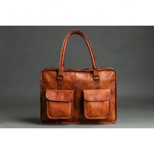 Sac à bandoulière en cuir véritable pour hommes, Vintage, sacoche de luxe pour ordinateur portable, vente en gros - Product Image 6