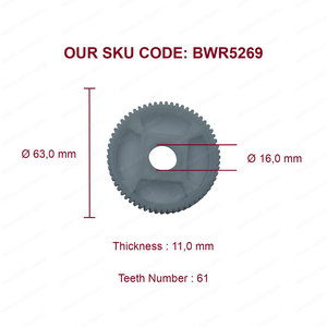 BWR5269 regulador Universal de ventanilla eléctrica número de dientes del Motor: 61; Diámetro: 62,40mm; Diámetro del orificio: 16mm; Grosor: 11,70mm - Product Image 6