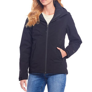 Chaqueta Cortavientos de Invierno para Mujer, Estilo Universitario, Tejido Satinado Transpirable, Talla XL, Decoración Bordada con Bolsillo, Resistente al Viento - Product Image 1