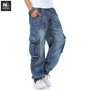 Pantalon en Denim pour homme, jean ample, personnalisé avec Logo imprimé, bon marché pour le plein air - Product Image 5