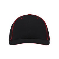 Casquette Snapback Sportive Personnalisée de Qualité Supérieure à 6 Panneaux, Visière Plate, Logo en Caoutchouc, Résistante à l'Eau, Perforations Découpées au Laser, 100% Polyester