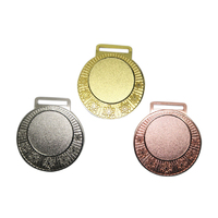 Medalla en blanco deportiva 3D con logotipo personalizado con carga de molde sin cinta hecha de metal de aleación de zinc por técnica de fundición
