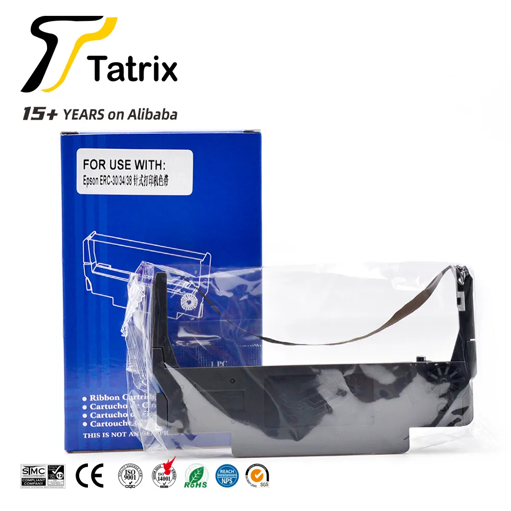 Tatrix premium ERC30 ленточный картридж для принтера ERC 30 12,7 мм, совместимый чернильный Ленточный Картридж для Epson ERC30 ERC34 ERC38