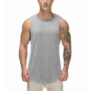 เสื้อกล้ามผ้าฝ้ายระบายอากาศสำหรับผู้ชาย,เสื้อกล้ามเล่นกีฬาสีขาวสำหรับใส่ไปยิม - Product Image 3