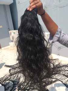 Unprocessed 100% Original <b>Remy</b> <b>Hair</b> <b>Extensions</b> Deep Weaving Raw Indian <b>Hair</b> Cuticle Alligned Bundles From India Distributor - Product Image 5
