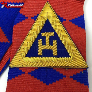 Faja principal de arco real de alta calidad y babero sobre mangas Masonic Regalia de material de cinta duradero - Product Image 2