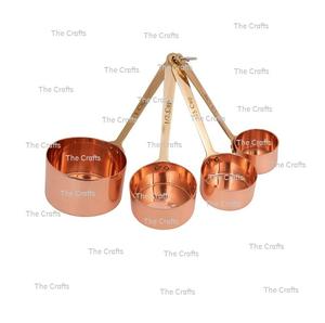 Ensemble de quatre tasses à mesurer en cuivre de différentes tailles avec un ensemble de tasses à mesurer de qualité supérieure à prix imbattable - Product Image 6