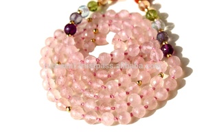 Trending Rose Quartz Mala Necklace 7 Chakra 108 Beads Piedras Naturales Healing Crystal Stone para ocasiones espirituales Fiestas - Product Image 6