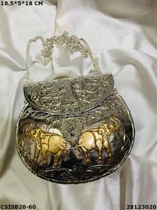 Handmade Designer Evening <b>Bag</b> Exclusive Brass <b>Clutch</b> Purse <b>for</b> Bridal <b>Wedding</b> Parties as a Party Accessory - Product Image 5