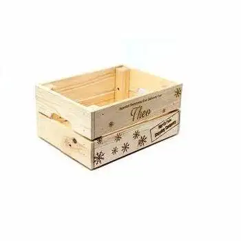 NATURAL CHRISTMAS WOODEN CRATES HOME DECORATIVE WOODEN CRATE & PLANTER LOW PRICE CHRISTMAS CRATES