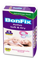 Pañales de tela hipoalergénicos BONFIX OEM personalizados, talla 5, con estampado, de tela no tejida, con protección contra fugas y superficie seca, venta al por mayor para bebés