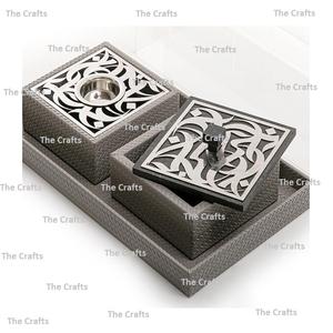 Mabkhara de madera y cuero con caja Oud y tapa acrílica Tamaño y forma personalizados Bakhoor Burner Mabkhars - Product Image 4