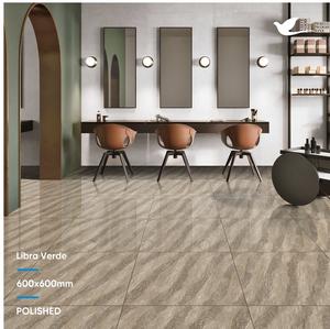 Carrelage brillant de salon Carrelage en porcelaine 60x60cm Carrelage de sol de chambre Style modèle Style traditionnel Dureté élevée Double chargement - Product Image 6