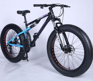 26 27.5 29 4.0轮胎合金车架24速拉索盘式制动器全悬挂<span class=keywords><strong>mtb</strong></span>山地车自行车雪地自行车 - Product Image 1