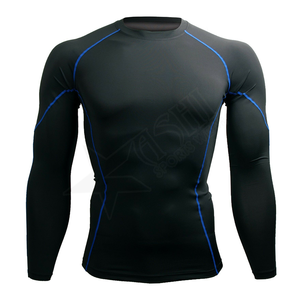 Rashguard à manches longues UPF 50+ anti-UV en polyester et élasthanne, respirant et à séchage rapide, pour l'entraînement aux arts martiaux - Product Image 5