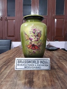 โกศบรรจุอัฐิรูปผีเสื้อสีเขียวอะลูมิเนียมสไตล์อเมริกันสำหรับผู้ใหญ่ ราคาพิเศษ อุปกรณ์งานศพ - Product Image 3