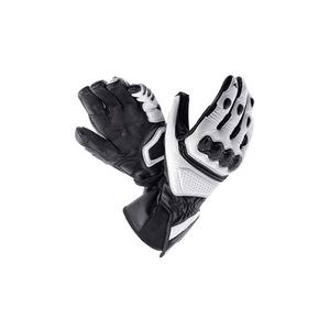 Black White Genuine Leather <b>Men</b> Full-Finger Moto Breathable Motorbike Winter Waterproof Touchscreen Waterproof Leather <b>Gloves</b> - Product Image 1