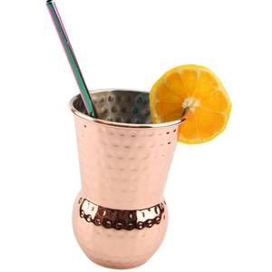 Gobelets en cuivre plaqué Nickel, intérieur et extérieur, martelé à la main, tasses de mulet de moscou, <span class=keywords><strong>verre</strong></span> en cuivre pur - Product Image 3