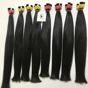 Sampel Gratis Bundel Rambut Brazilian Virgin Vietnam Menenun Rambut 8-32 Inci Ganda Ditarik Rambut Manusia Menenun