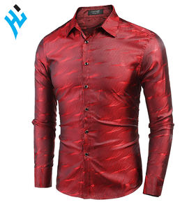 Robe manches longues avec imprimé de roses florales pour hommes, chemises à boutons pour bal de mariage, nouvelle collection d'été - Product Image 2