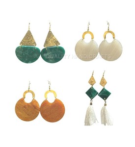 Pendientes de Plata con Incrustaciones de Resina Epoxi, Novedad, Joyería de Moda para Mujer, Regalo, Artesanía de Calidad - Product Image 3