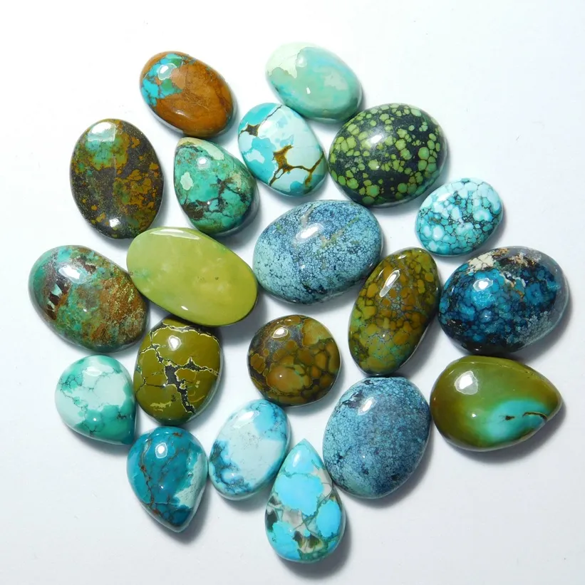 Top Quality Natural Tibet Turquoise Loose Cabochons Tibet Turquoise Wholesale Loose Gemstone For Jewelry Making
