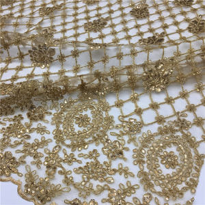 Lentejuelas de encaje nigeriano con cable <span class=keywords><strong>2021</strong></span> tela de encaje de lentejuelas de perlas pesadas nupciales telas de encaje de terciopelo con lentejuelas 2019 - Product Image 4