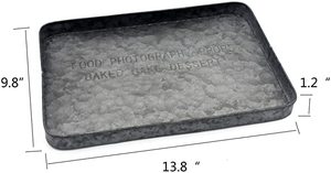 Stylish Grey Oval Galvanized Food Serving <b>Tray</b> in Sleek Design Perfect Home <b>Kitchen</b> Hotel Dessert Serving Elegant Display Piece - Product Image 4