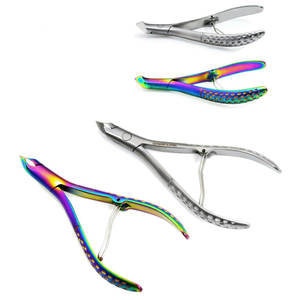 Cortador de cutículas curvo de acero alemán profesional cortador de satén de titanio recortador cortaúñas sostenible dedos de los pies uso encarnado - Product Image 1