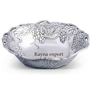 Tazón de fruta de metal pulido hecho a mano, tazón de servir de fecha desechable para decoración de mesa, opción económica - Product Image 1