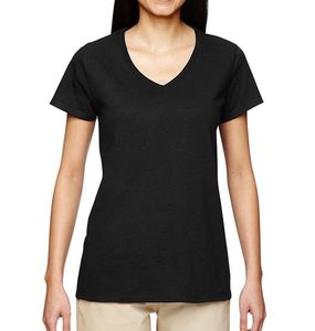 Camiseta de Mujer con Cuello en V, Estilo Nuevo, 100% Algodón, Manga Corta, Casual, de Secado Rápido y Transpirable - Product Image 5