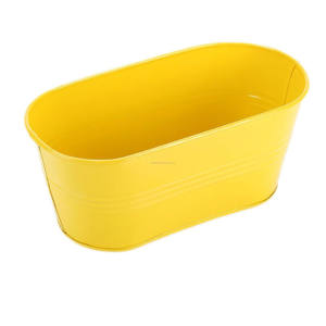 Macetas de jardín baratas de mejor calidad con macetas y macetas de árbol de material metálico al por mayor de color amarillo - Product Image 1