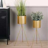 Magnifiques pots de fleurs en fer de style américain, nouveau design, avec support, écologiques et durables, pour la décoration de la maison et du jardin