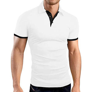 Camisetas de algodón y poliéster para hombre, polo liso con logo personalizado impreso - Product Image 5