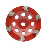 Roues de meulage de sol pour pierre à béton, 2 pièces, de haute qualité, en forme de flèche segmentée en diamant