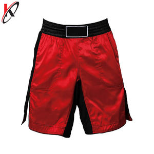 Pantalones cortos de lucha de poliéster con diseño impreso para Artes Marciales MMA Kick Boxing Muay Thai rojos para hombre - Product Image 6