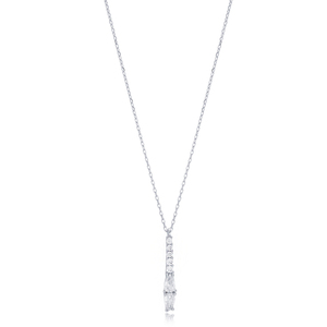 เงาเพทายสไตล์ที่ไม่ซ้ำกัน Dainty ติดเสน่ห์สร้อยคอจี้ในแบบฉบับ925เครื่องประดับเงินสเตอร์ลิง - Product Image 3