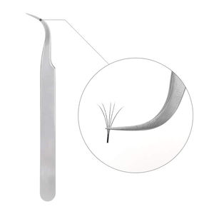 Pinzas de extensión de pestañas antideslizantes Pinzas de precisión de punta de fibra de acero inoxidable para herramientas de maquillaje - Product Image 6