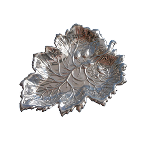 Plato de acero inoxidable para servir postres de color plateado, tamaño y forma personalizados, plato para servir hojas al precio más bajo - Product Image 6