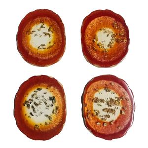 Comedor clásico decoración del hogar naranja y oro Sprincal posavasos de resina mantel redondo DIY diseño portavasos y regalo - Product Image 1